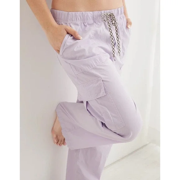Aerie Baggy Cargo Skater Pant in Violet Flurry Pull-on Women's Size Large Y2K - Picture 2 of 12